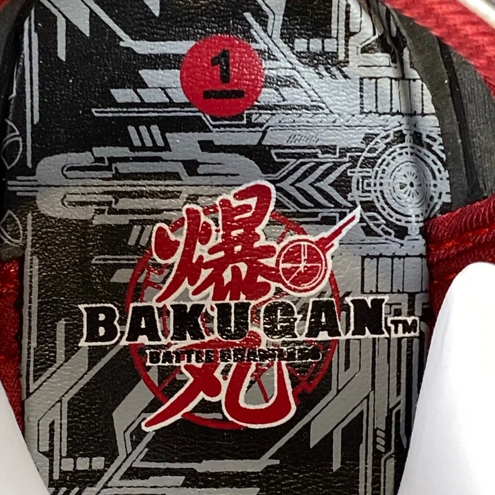 Bakugan Battle Brawlers Sandals Kids Size 1 Black Red NWT 2009 Spin Master